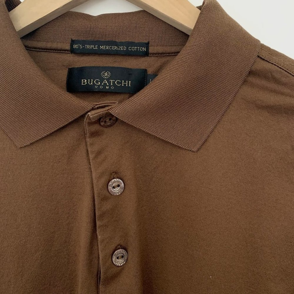 Bugatchi - Rich Brown Polo - Size L